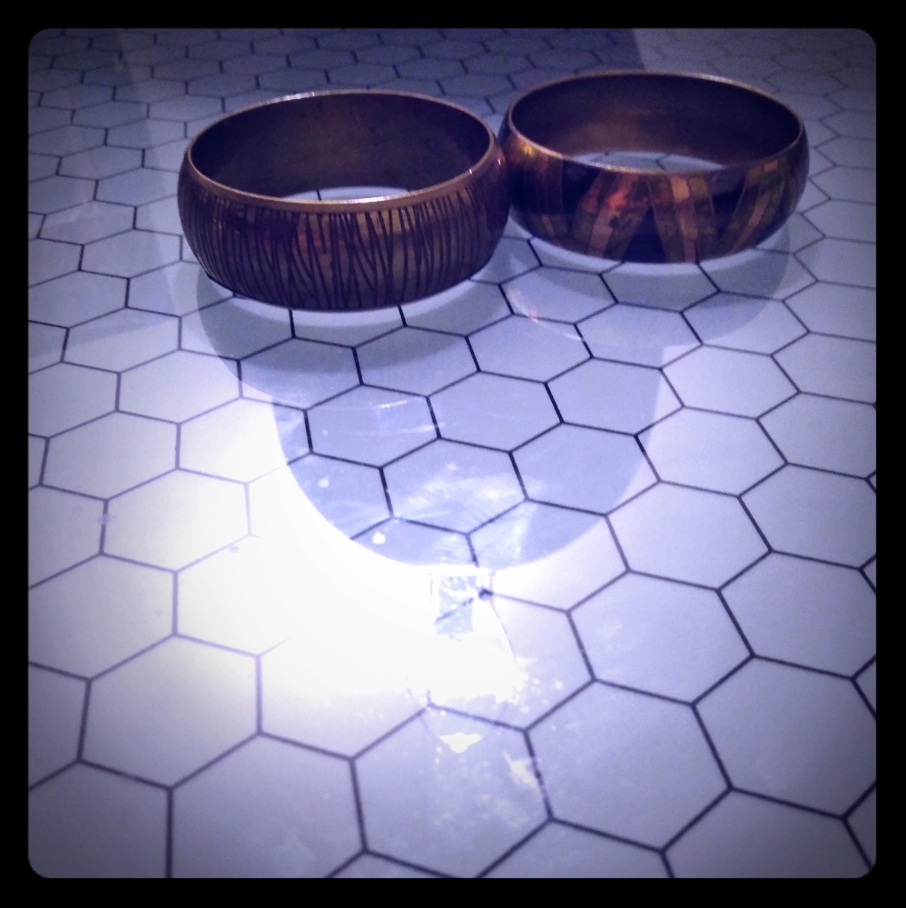 2 Brass bracelets
